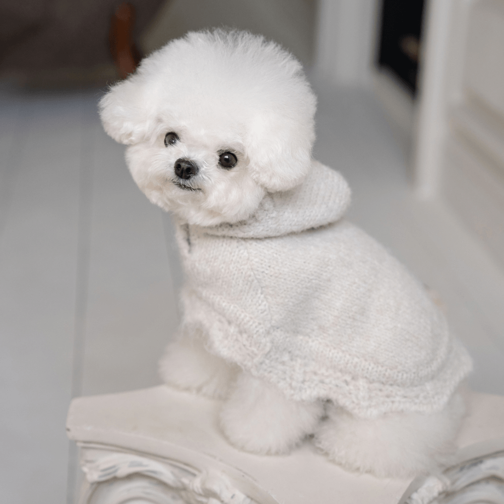 LOLO Poncho Knit（cloud white）