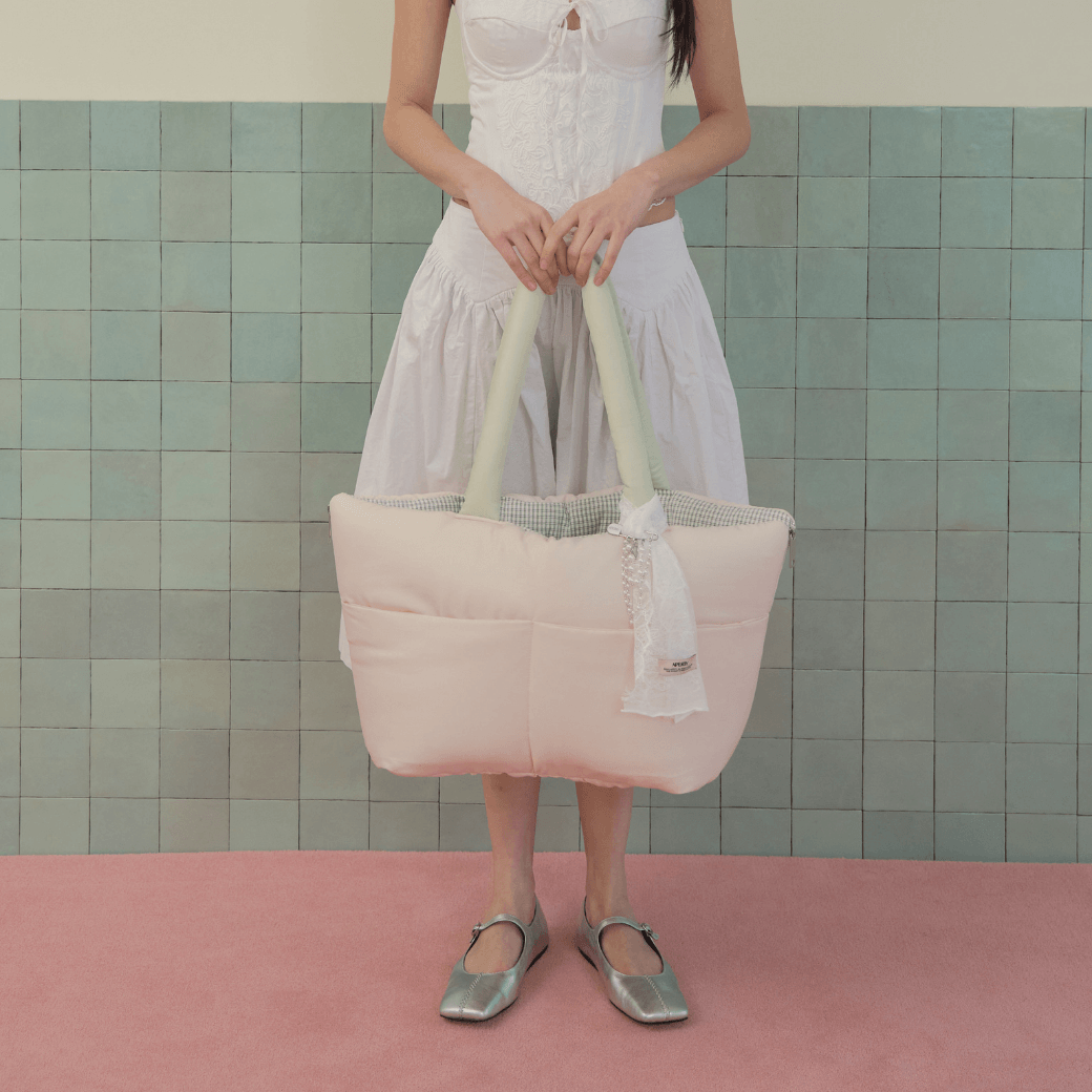 wide bag - green & pink（APERTY）4/10（金）21:00〜予約販売開始
