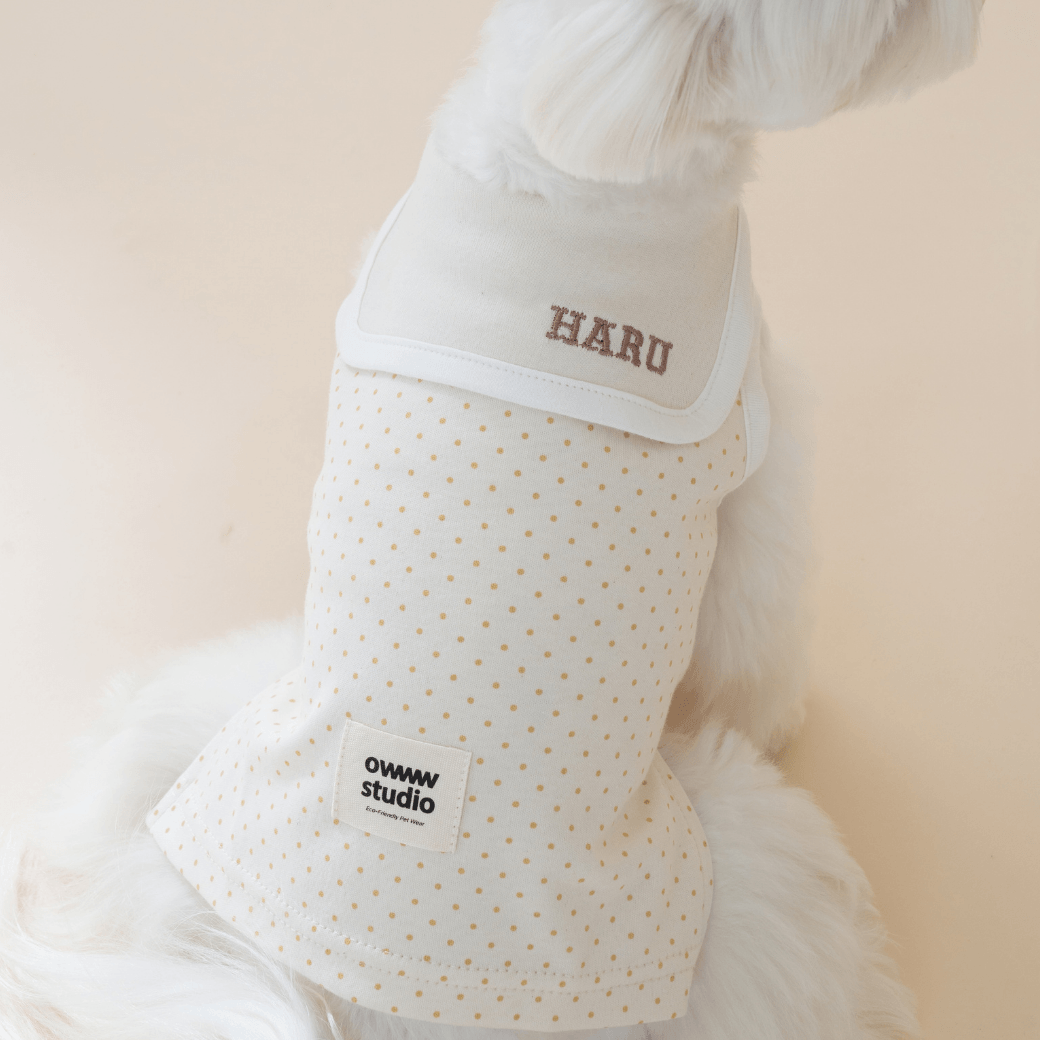 ORGANIC SAILOR DOT SLEEVLESS（ネーム刺繍可 / 2COLOR）