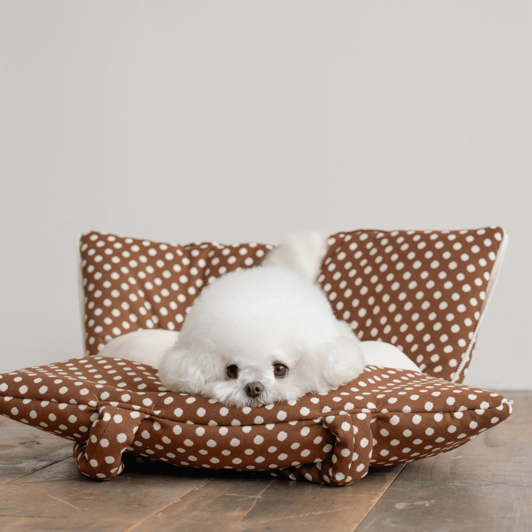 APERTY wide bag dot brown