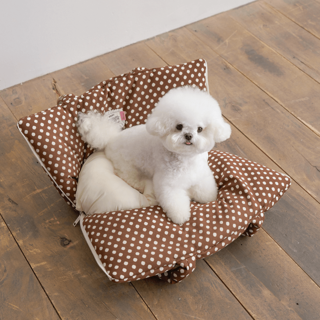 APERTY wide bag dot brown