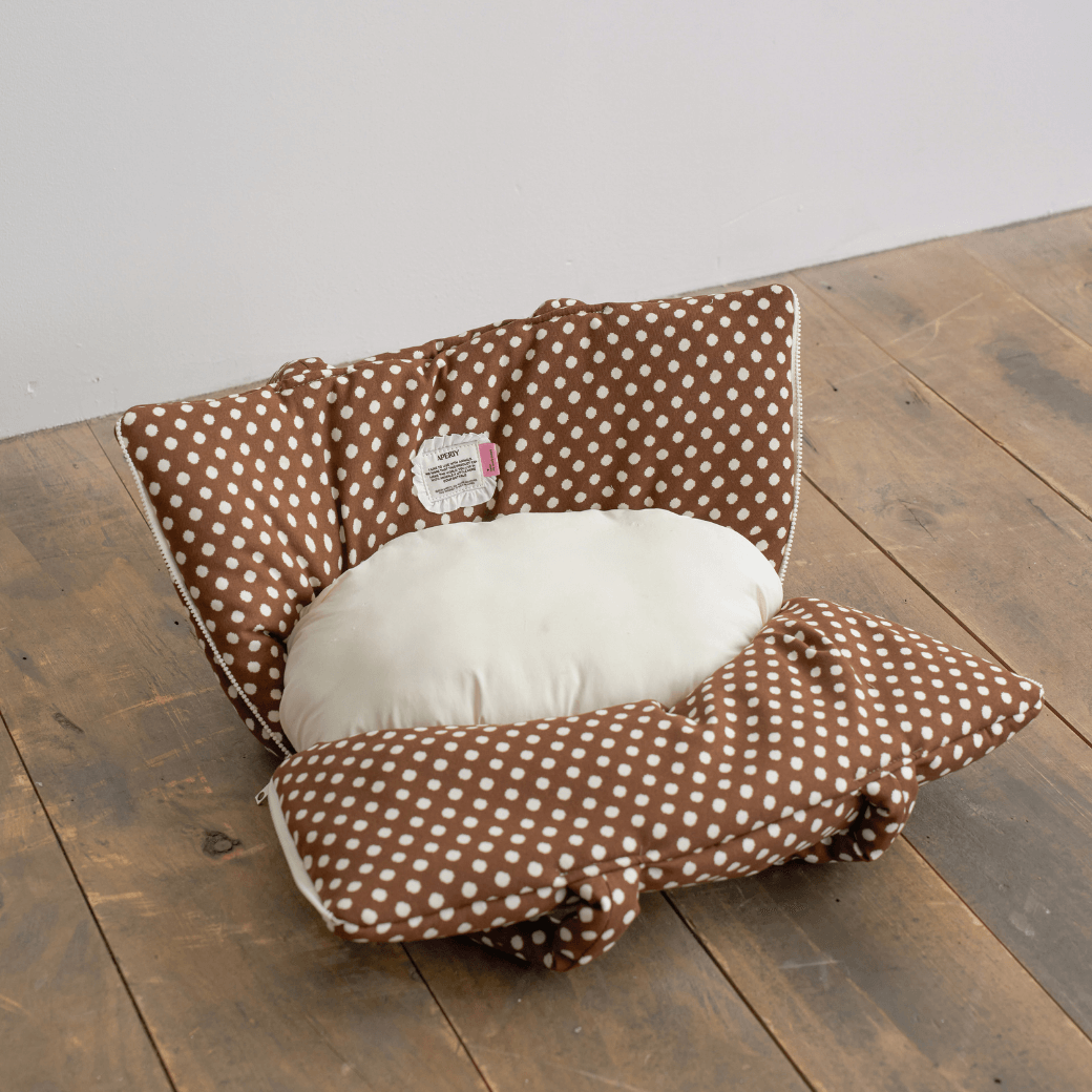 APERTY wide bag dot brown