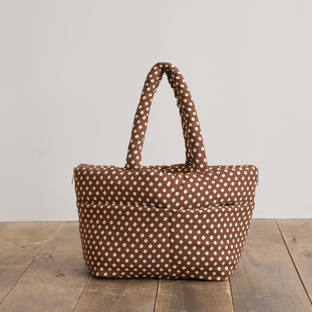 APERTY wide bag dot brown