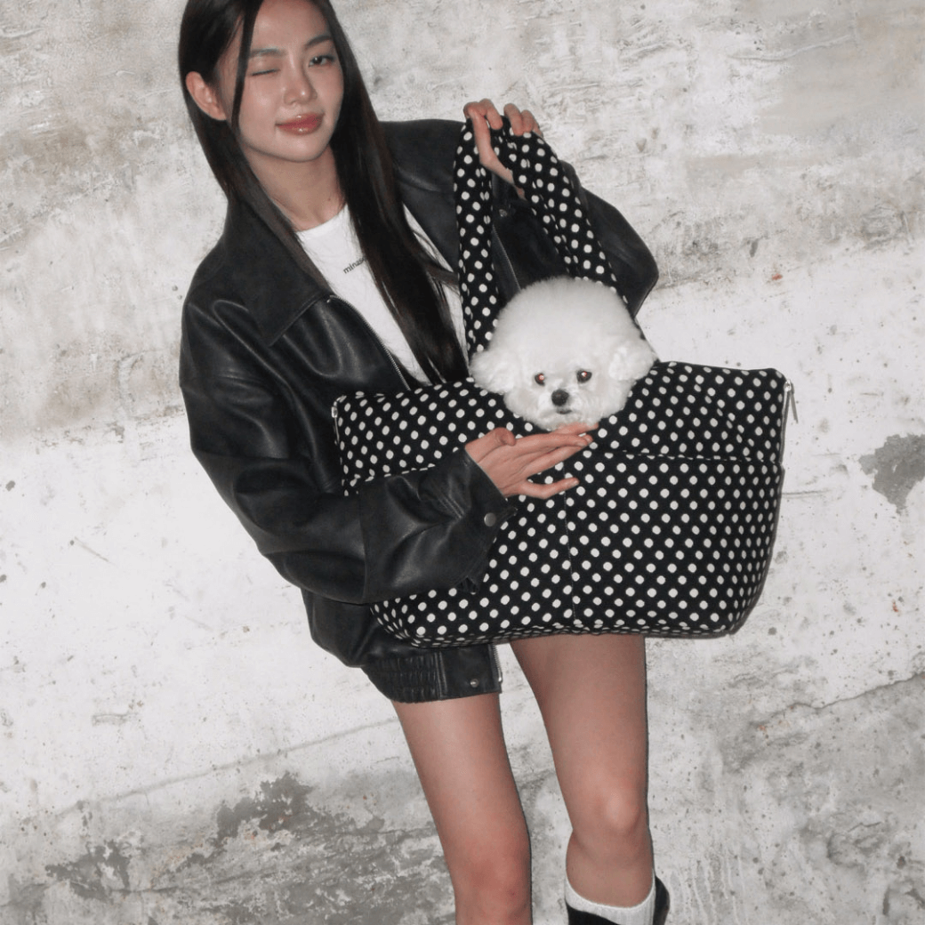 APERTY wide bag dot black