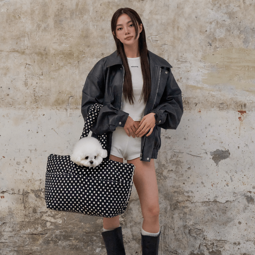 APERTY wide bag dot black