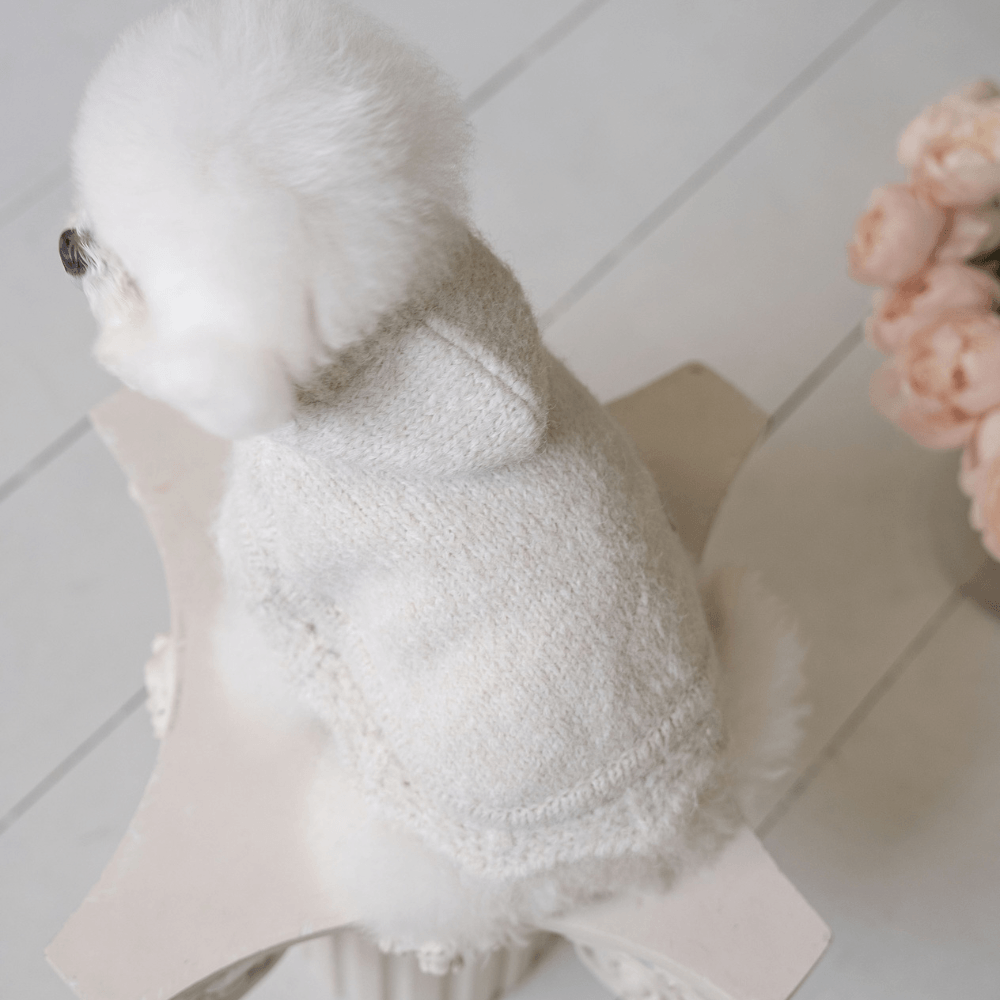 LOLO Poncho Knit（cloud white）