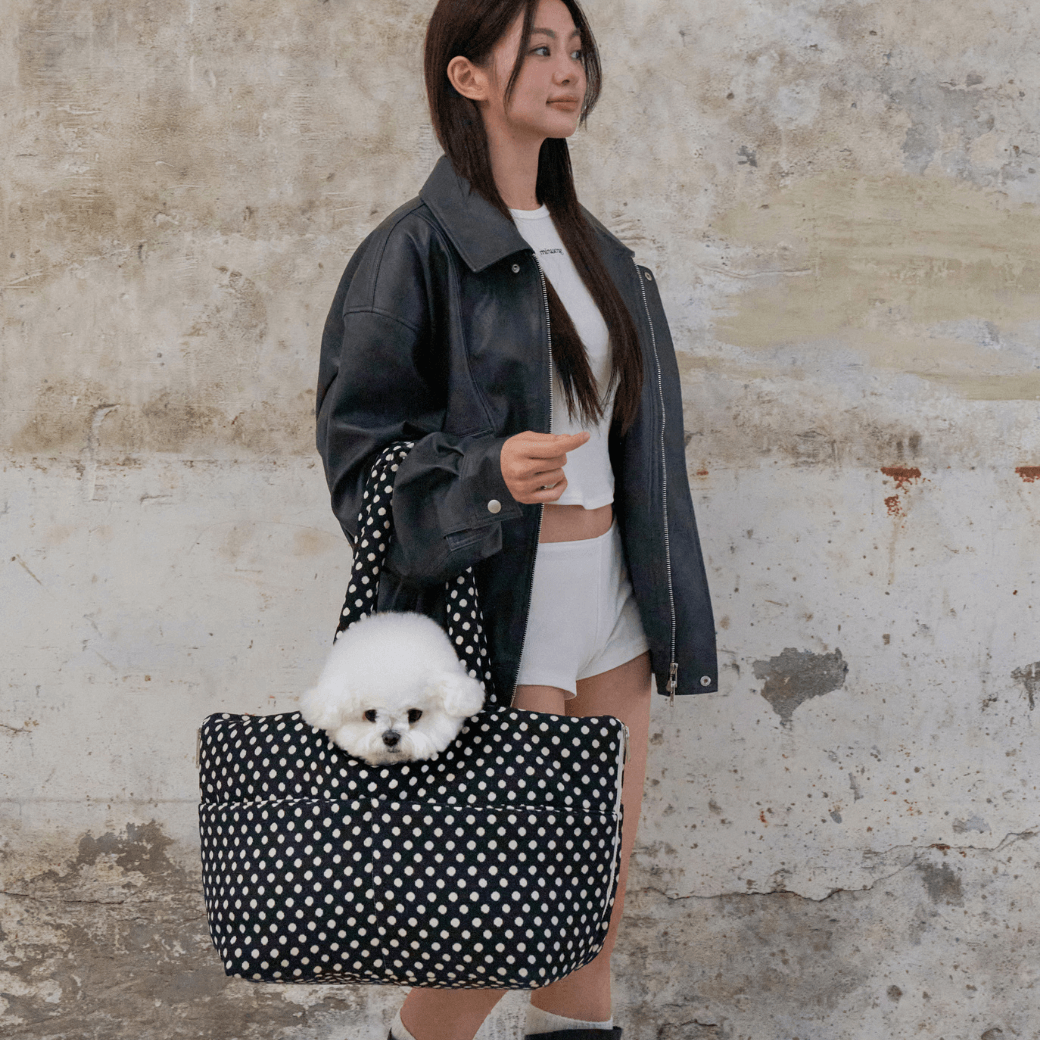 APERTY wide bag dot black