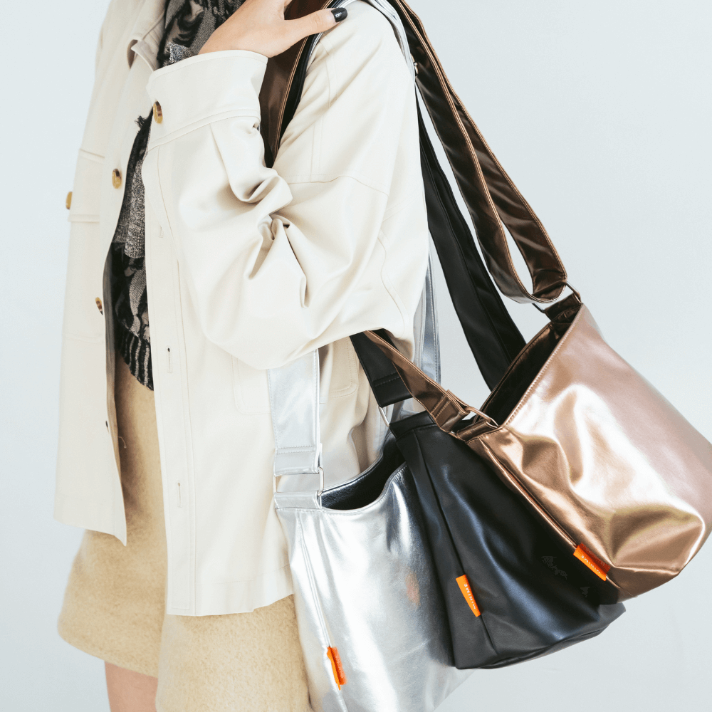 【1/15〜販売開始】Metallic Leather Like Bag（3color）