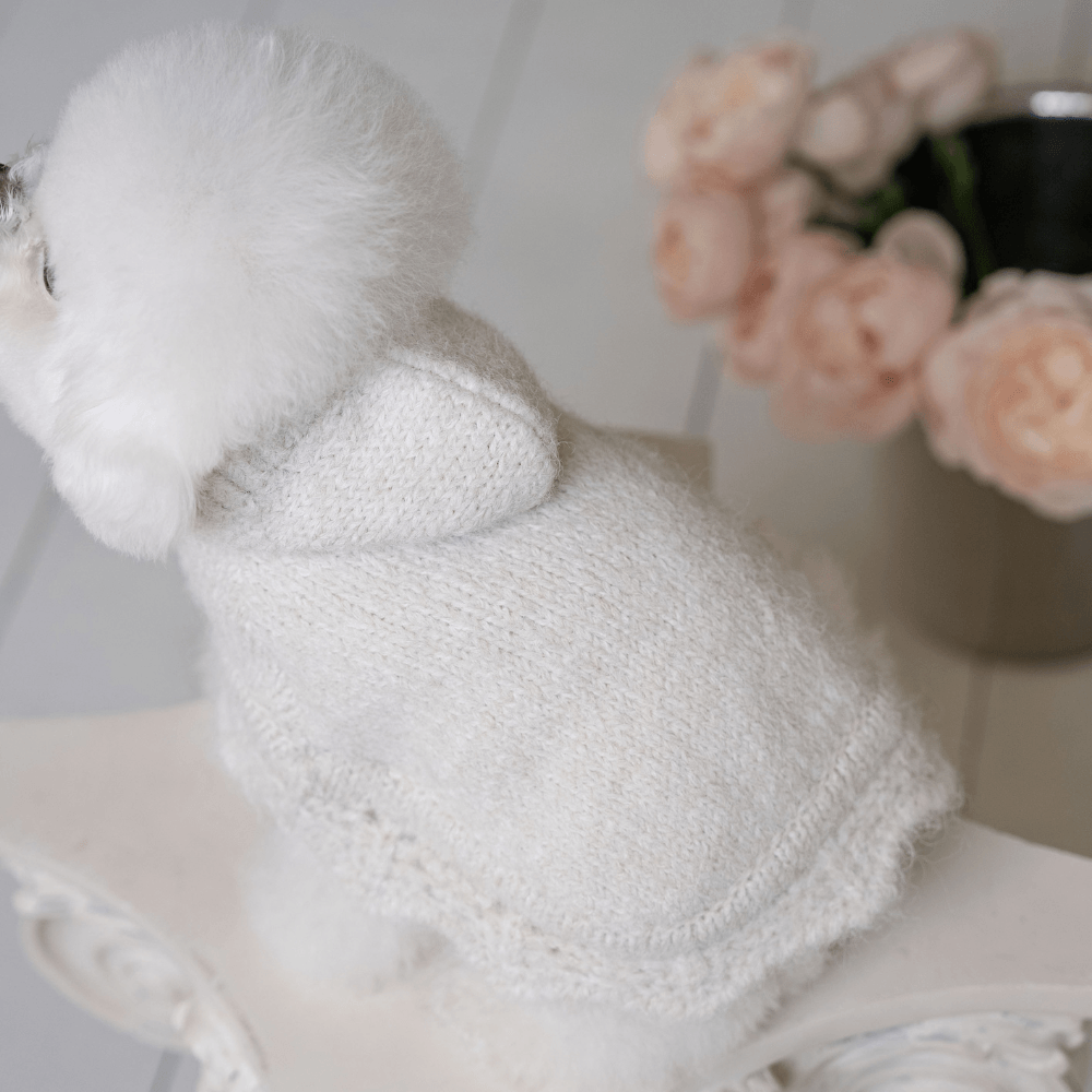 LOLO Poncho Knit（cloud white）