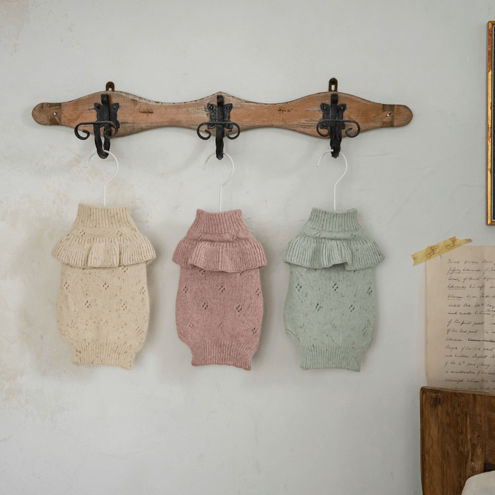 Glitter Frill Knit（Dusty Pink）