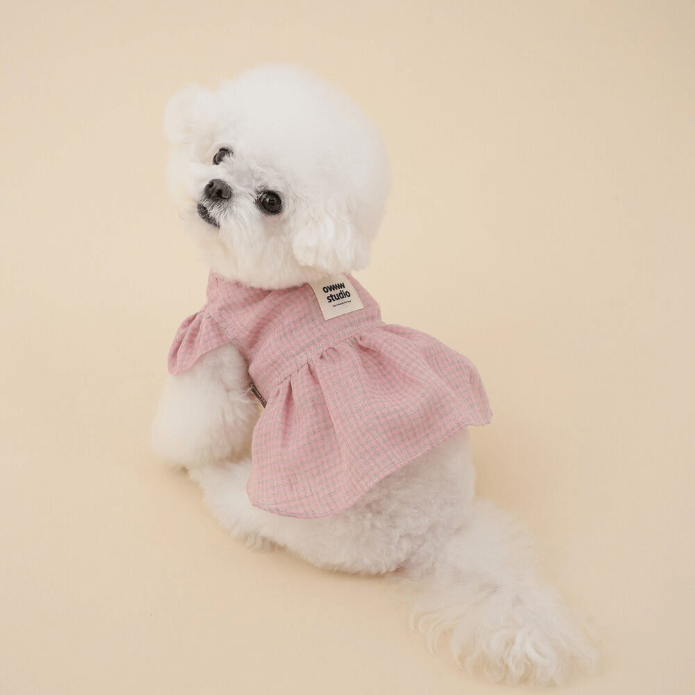 Pure Linen Dress (Pink)