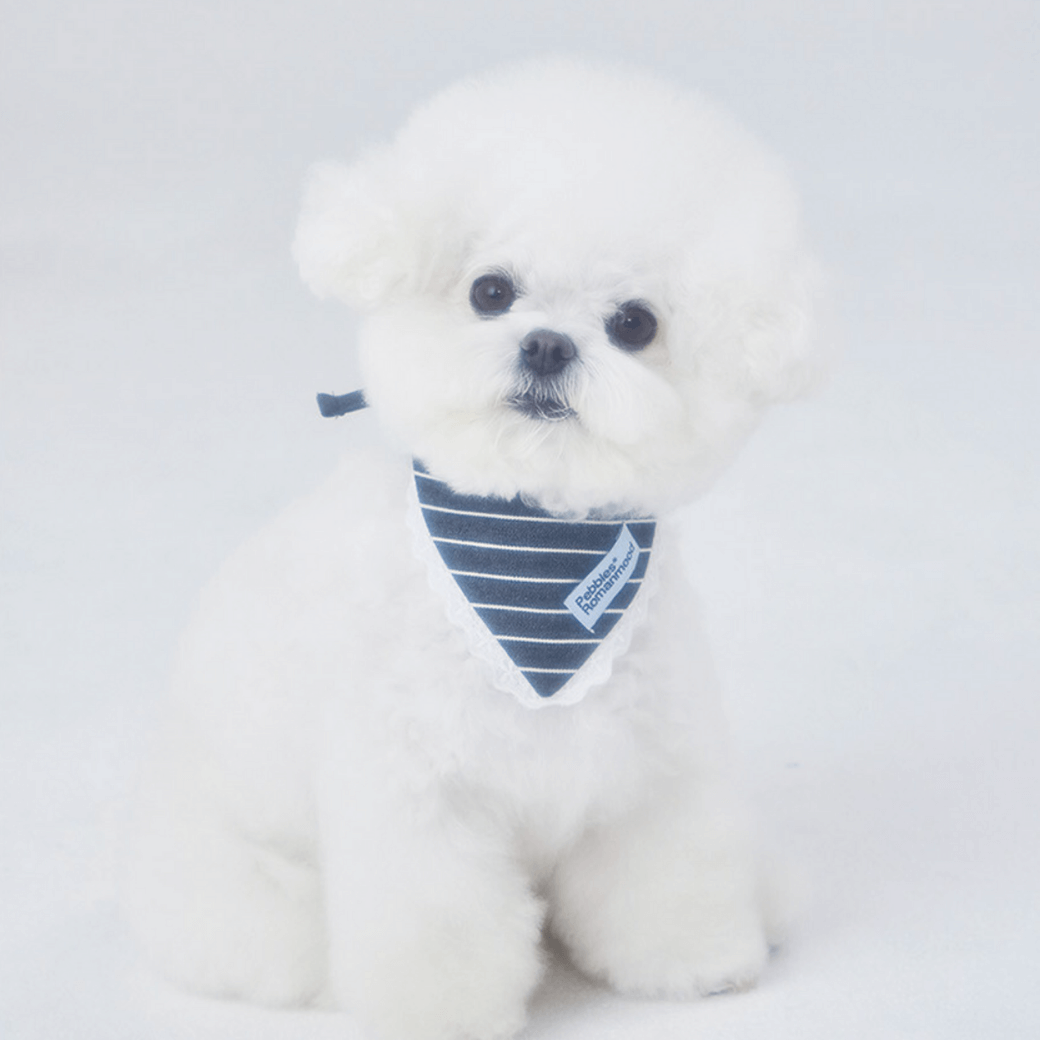 【予約】［PEBBLES×ROMANMOOD］4-way heart button bandana (charcoal)
