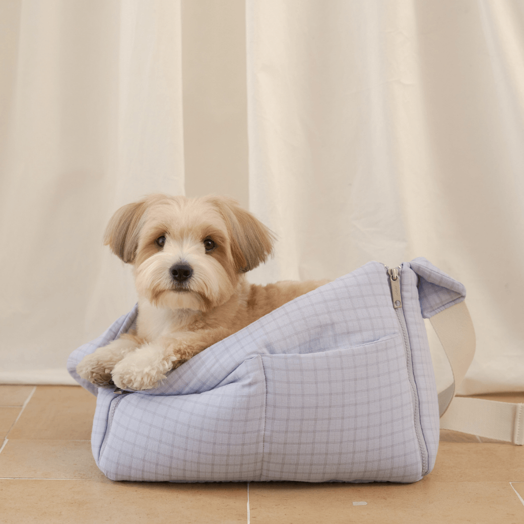【予約】open bag - check blue（APERTY）