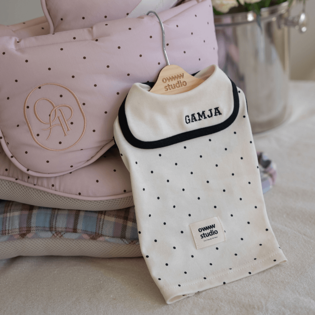 ORGANIC SAILOR DOT SLEEVLESS（ネーム刺繍可 / 2COLOR）