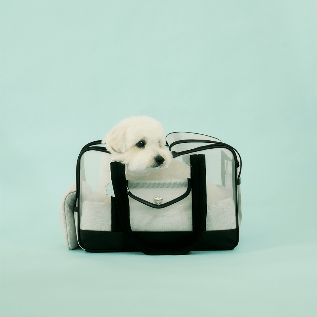 Mesh Ballon Bag - Black & Grey（Seoru）