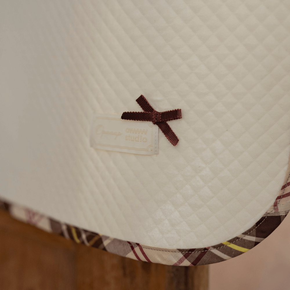 【予約】Organic Quilted Blanket with Check