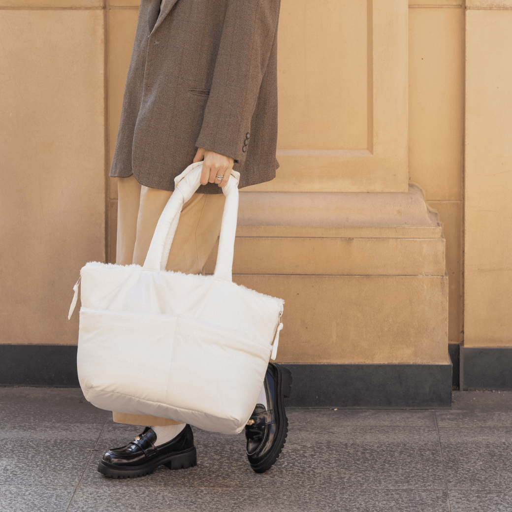 wide bag - teddy white（APERTY 24AW）