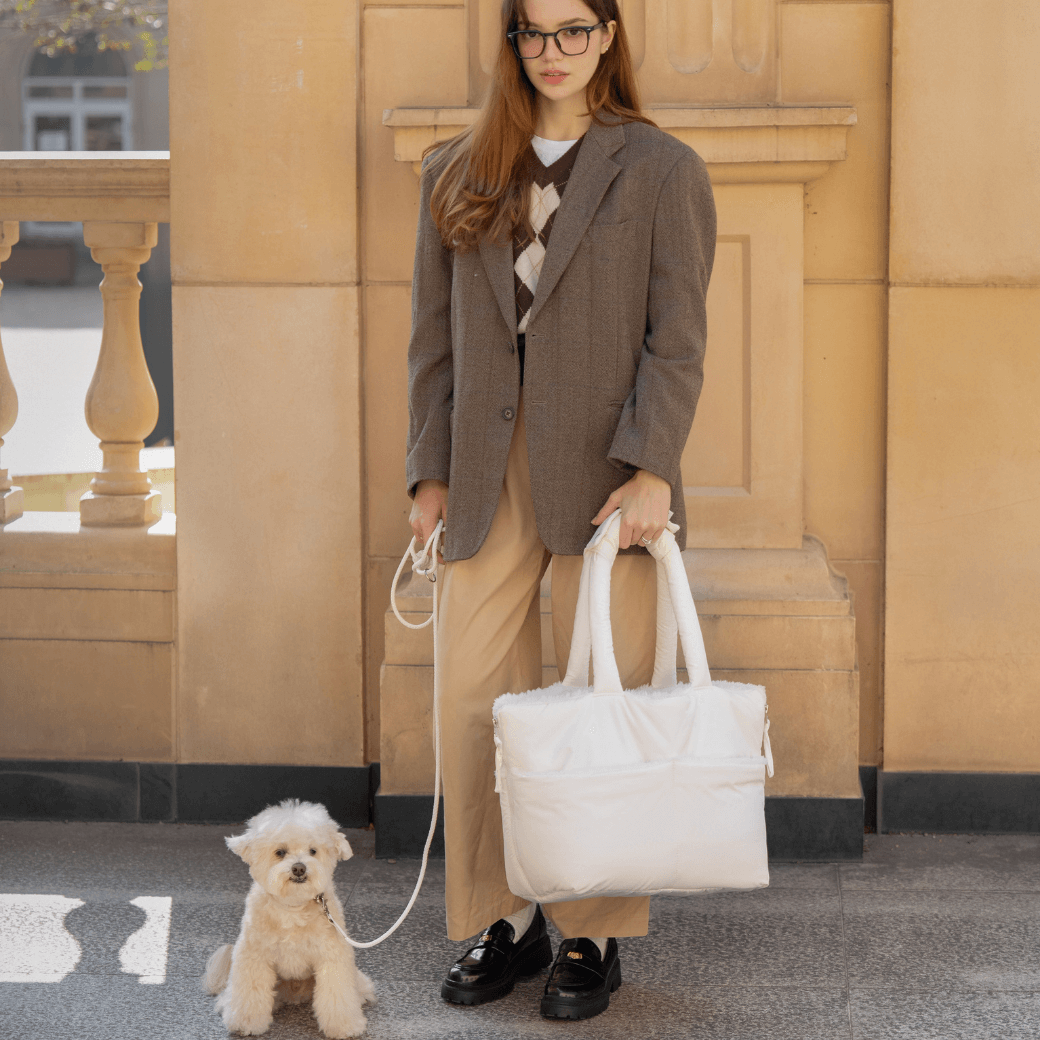 wide bag - teddy white（APERTY 24AW）