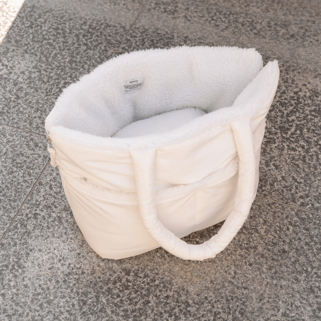 wide bag - teddy white（APERTY 24AW）