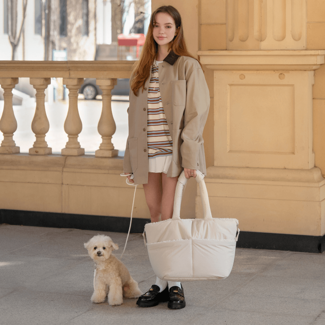 wide bag - teddy beige（APERTY 24AW）