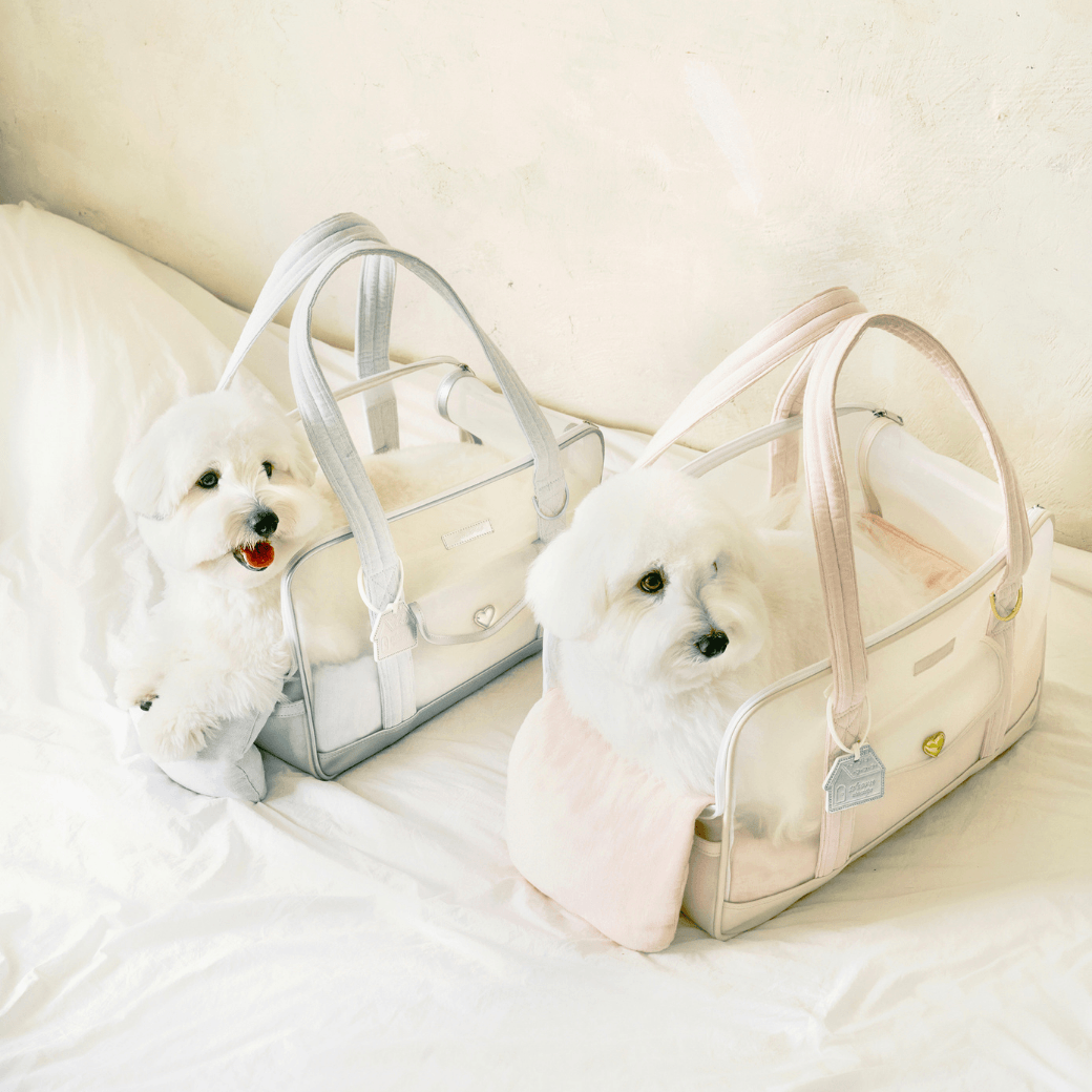 Mesh Ballon Bag （Ivory & Pink）