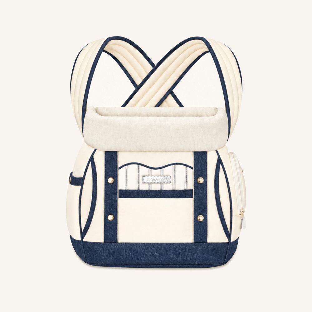 front bag ivory denim seoru 犬用キャリーバッグ