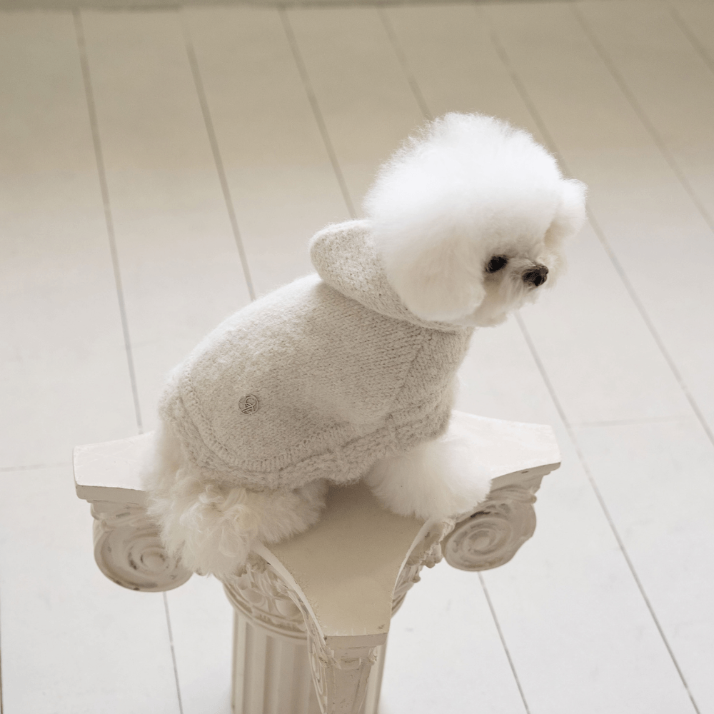 LOLO Poncho Knit（cloud white）