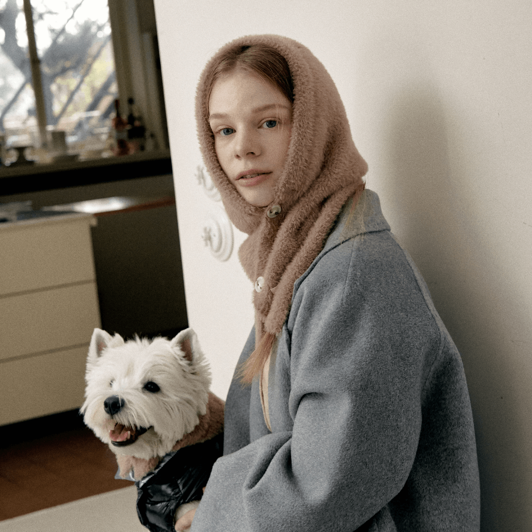 Winter Snuggle Balaclava  Malt Brown (for dog / for human)