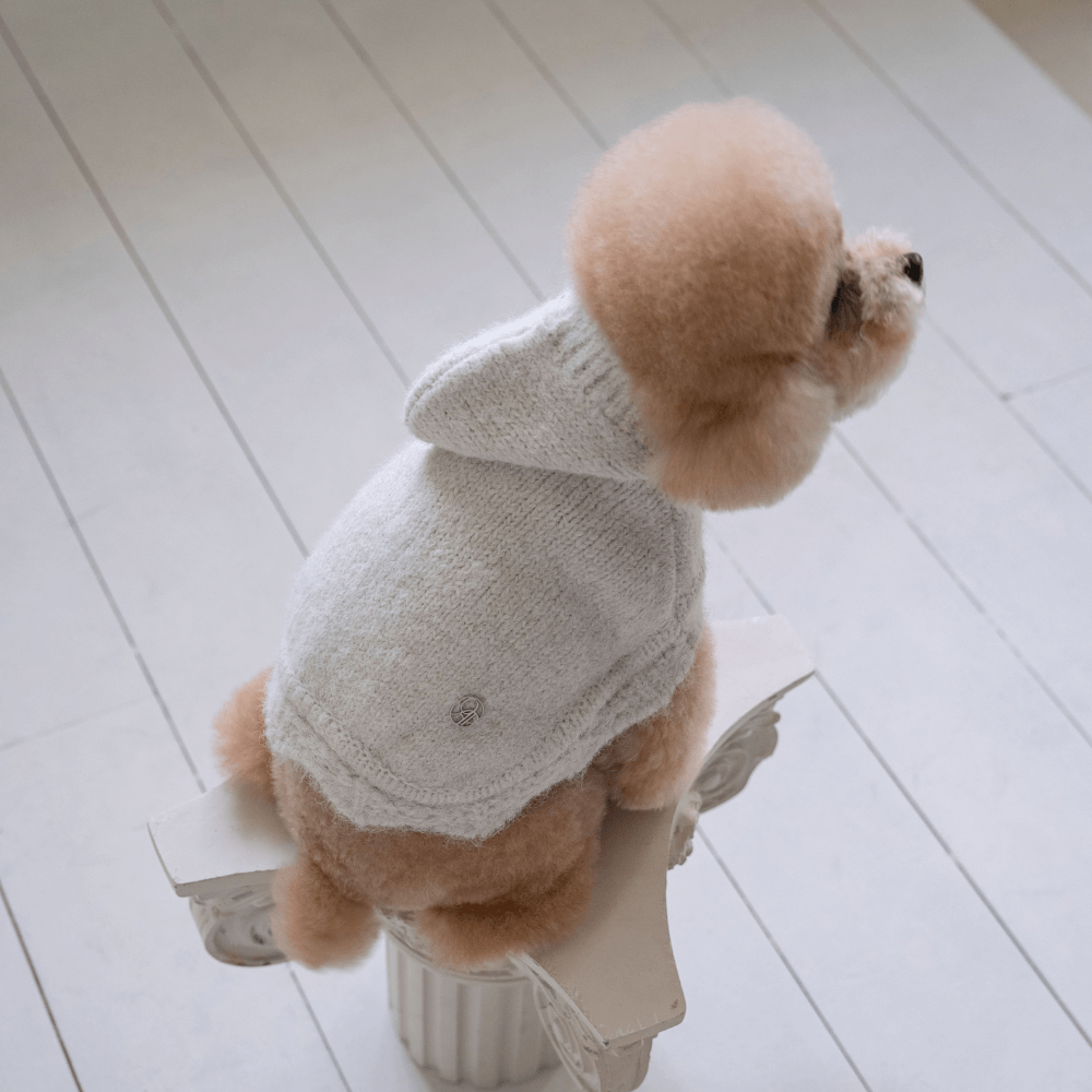 LOLO Poncho Knit（cloud white）