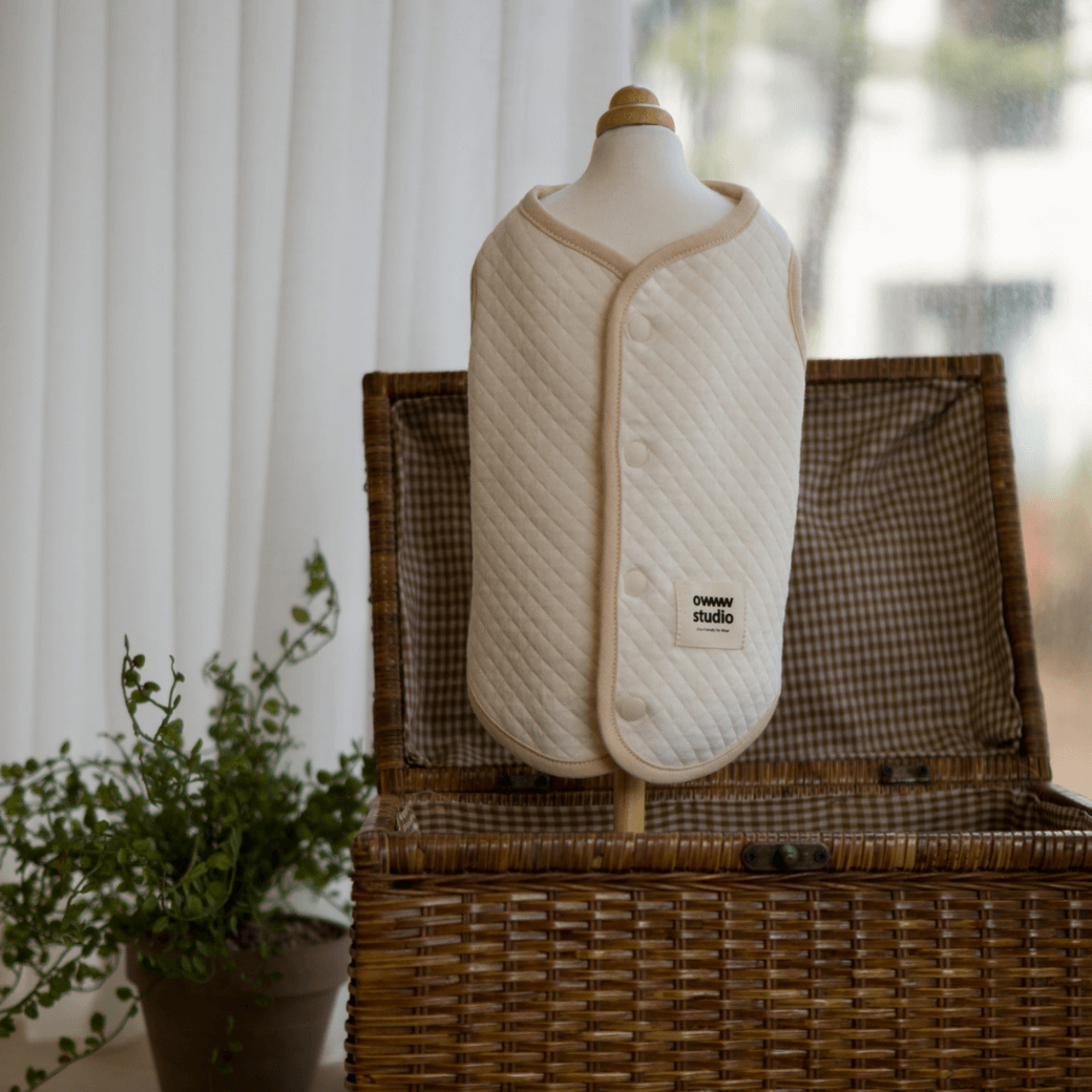 ORGANIC QUILTED VEST（ネーム刺繍可）
