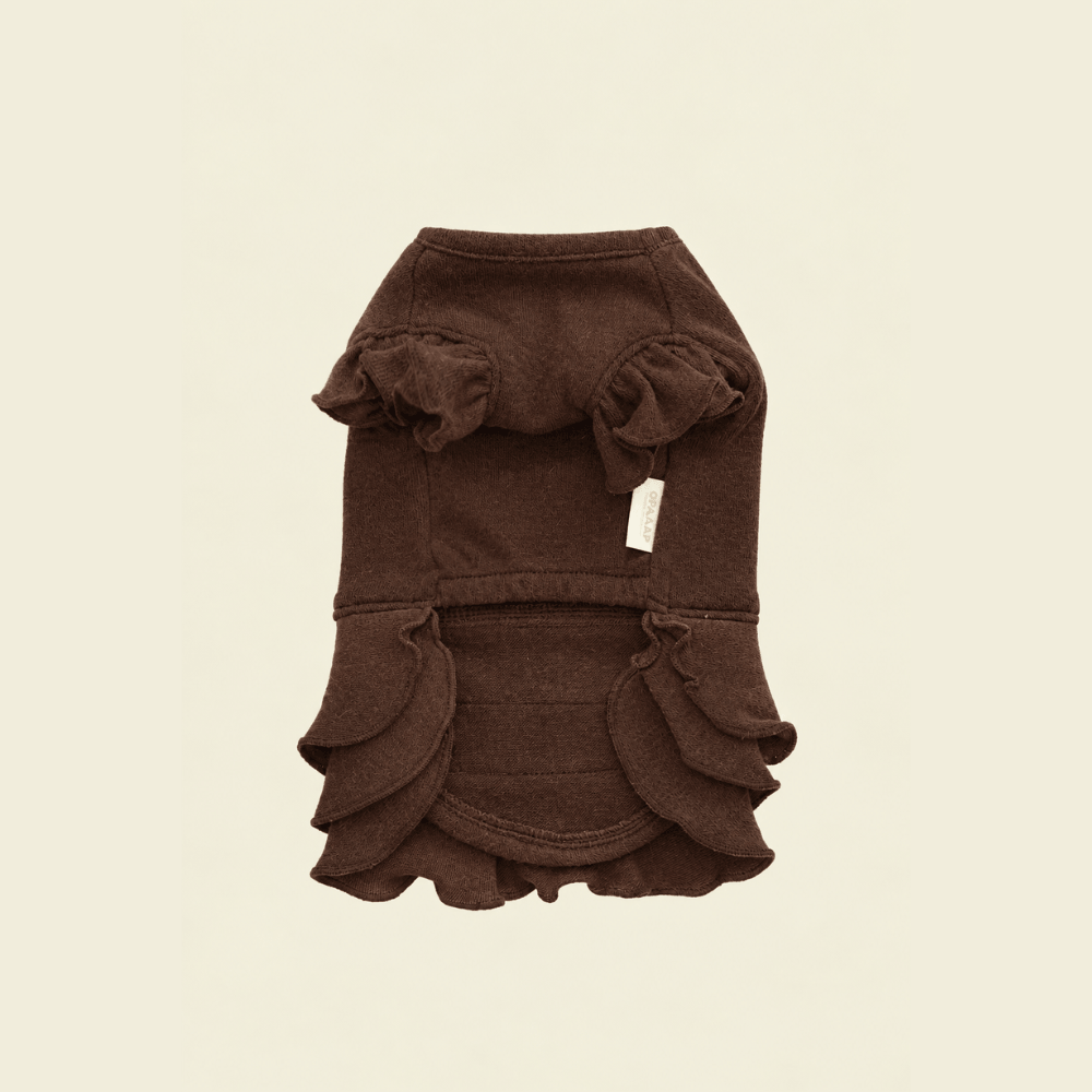 Flutter Dress（Deep Brown）