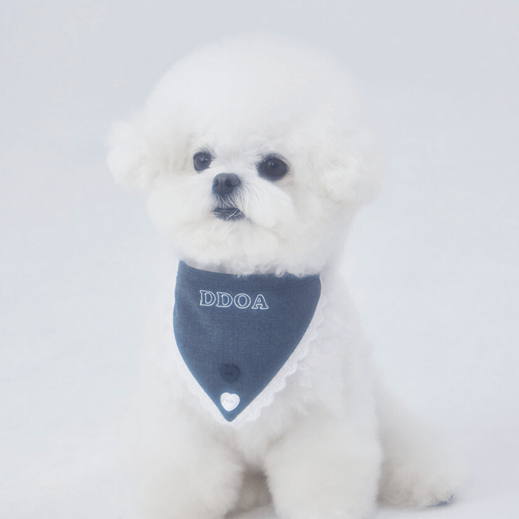 【予約】［PEBBLES×ROMANMOOD］4-way heart button bandana (charcoal)