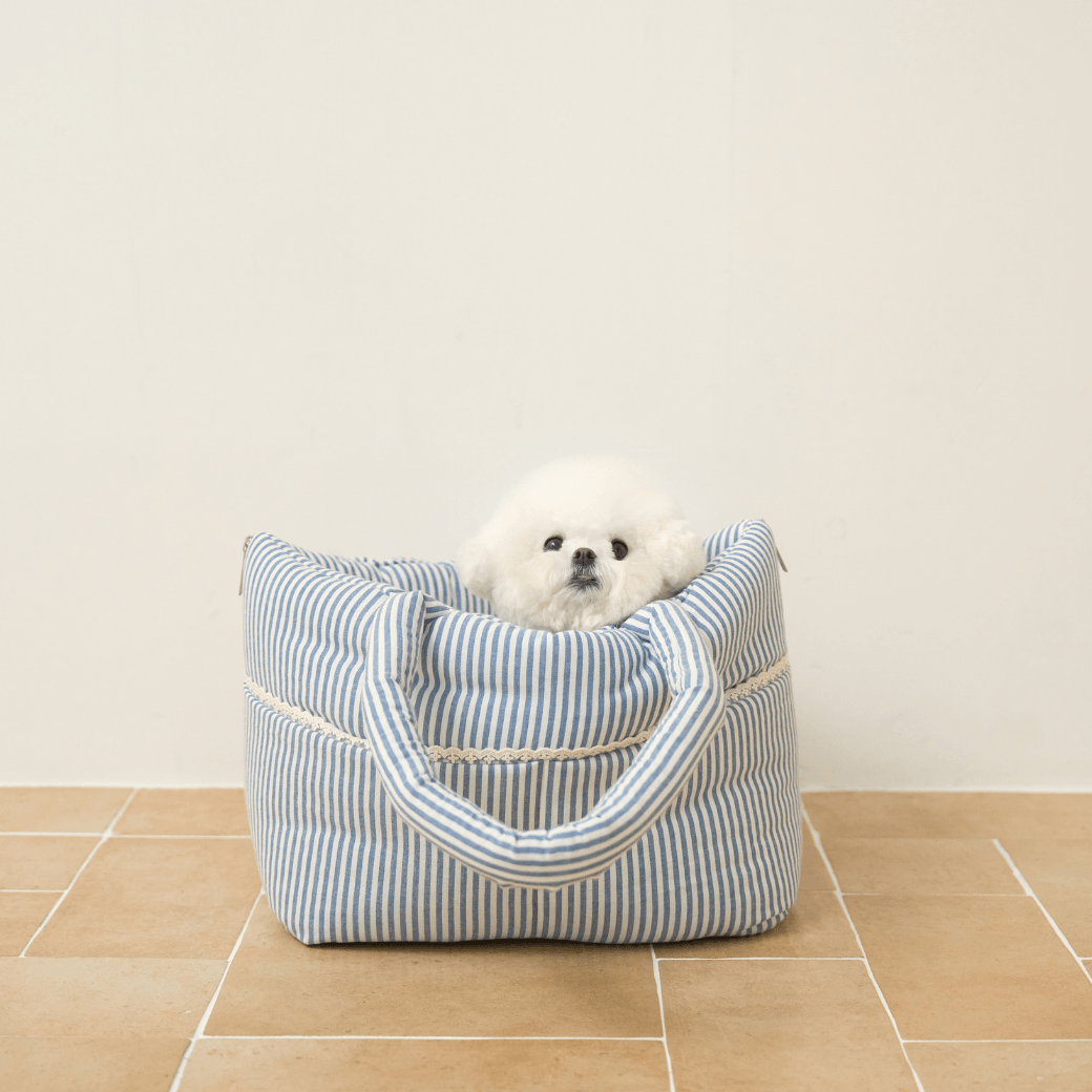wide bag - stripe blue（APERTY）