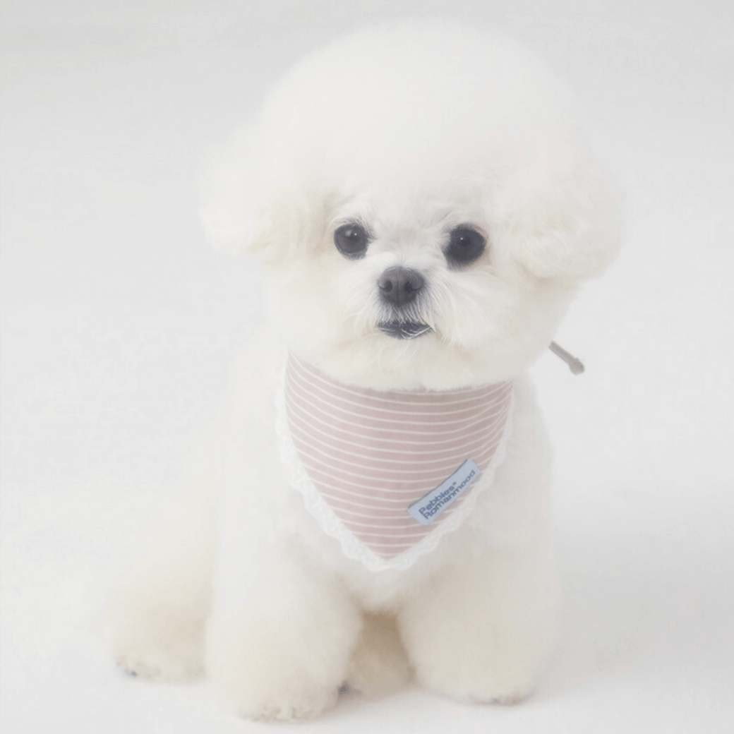 【予約】［PEBBLES×ROMANMOOD］4-way heart button bandana (beige)