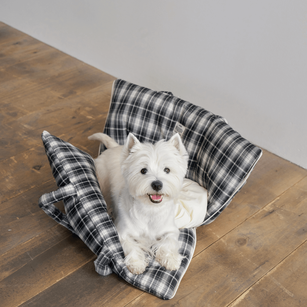 APERTY wide bag tartan black