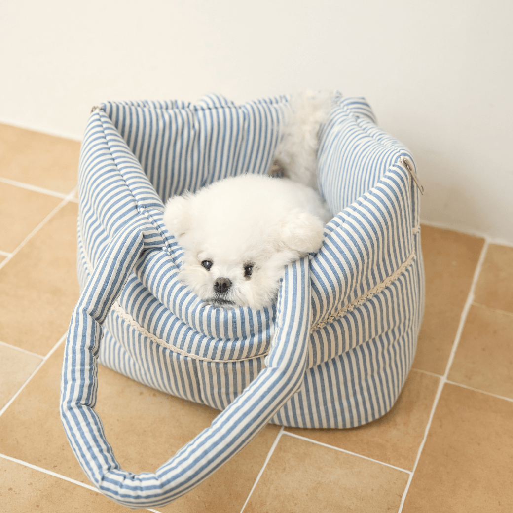 wide bag - stripe blue（APERTY）