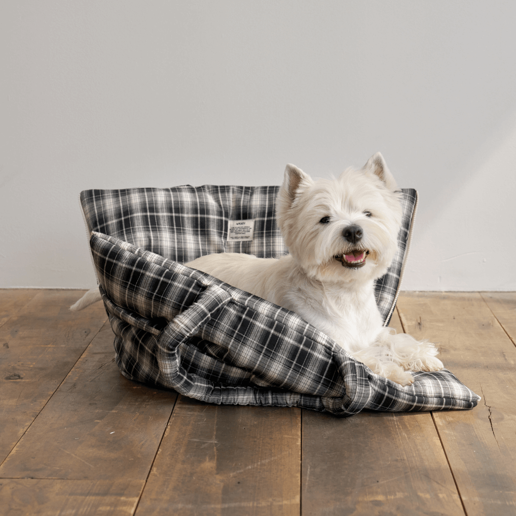 APERTY wide bag tartan black