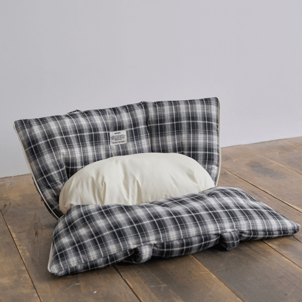 APERTY wide bag tartan black