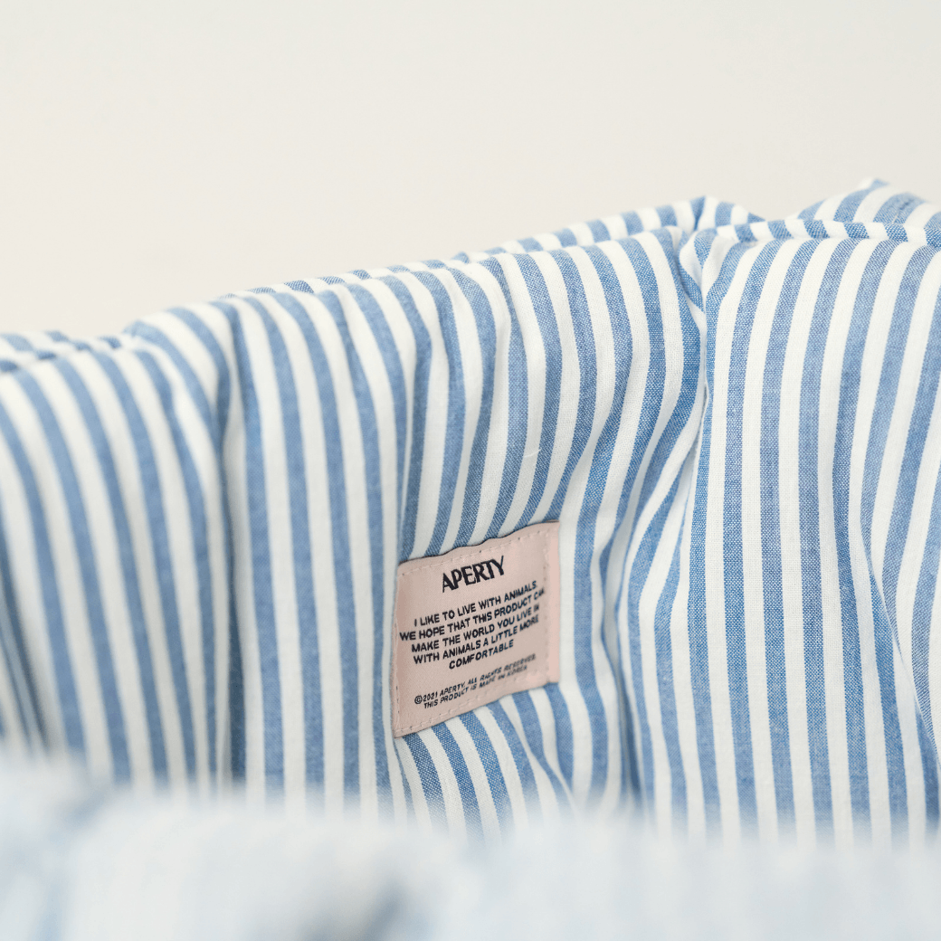 wide bag - stripe blue（APERTY）