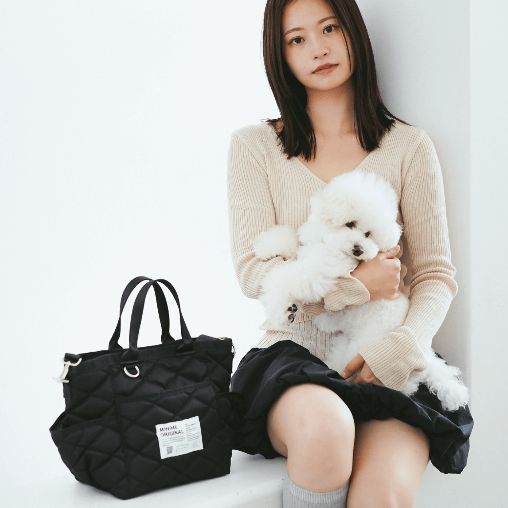 (^^)☆(^-^)わんこふとお散歩カゴバッグB4サイズ2個 愛犬用の2WAYお散歩バッグ｜斜めがけ可＆おしゃれで使いやすく超軽量