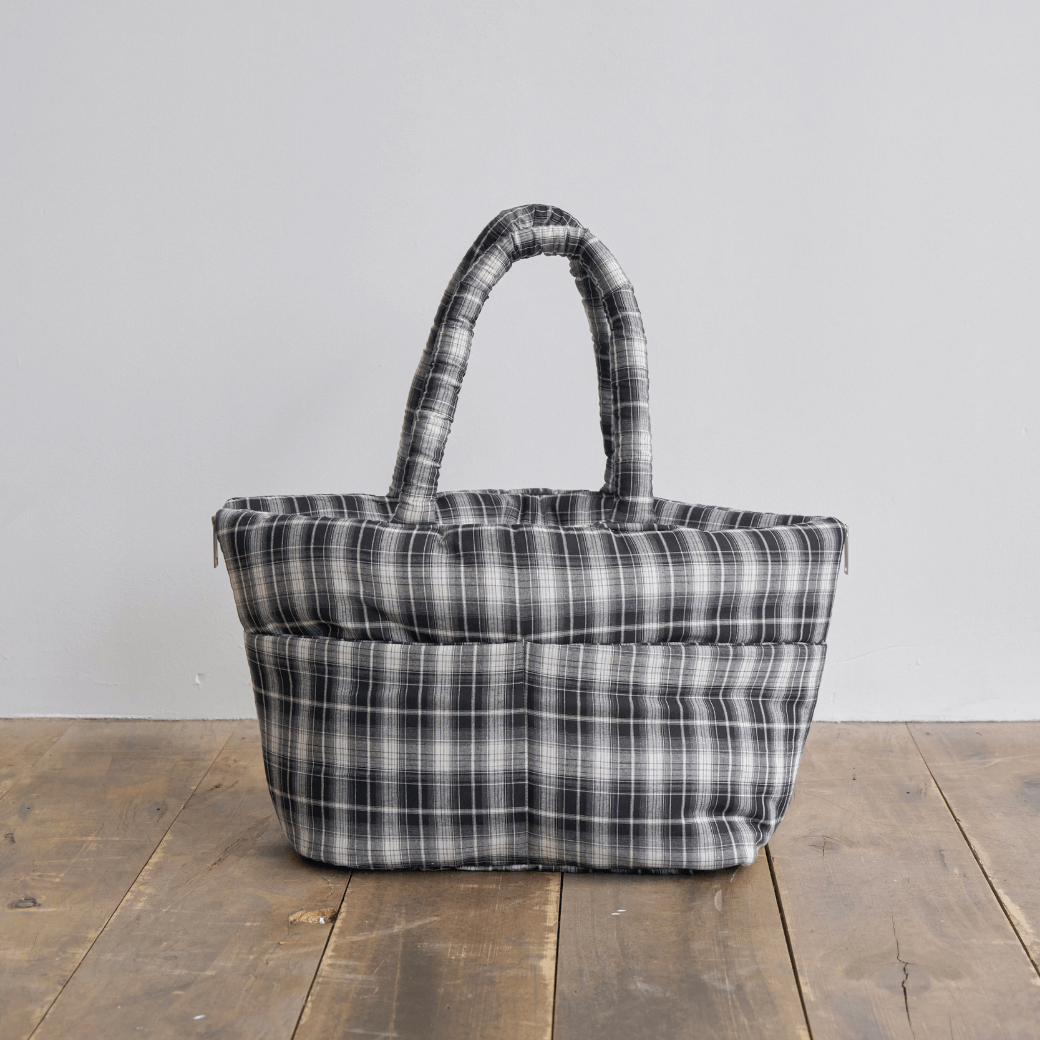 APERTY wide bag tartan black