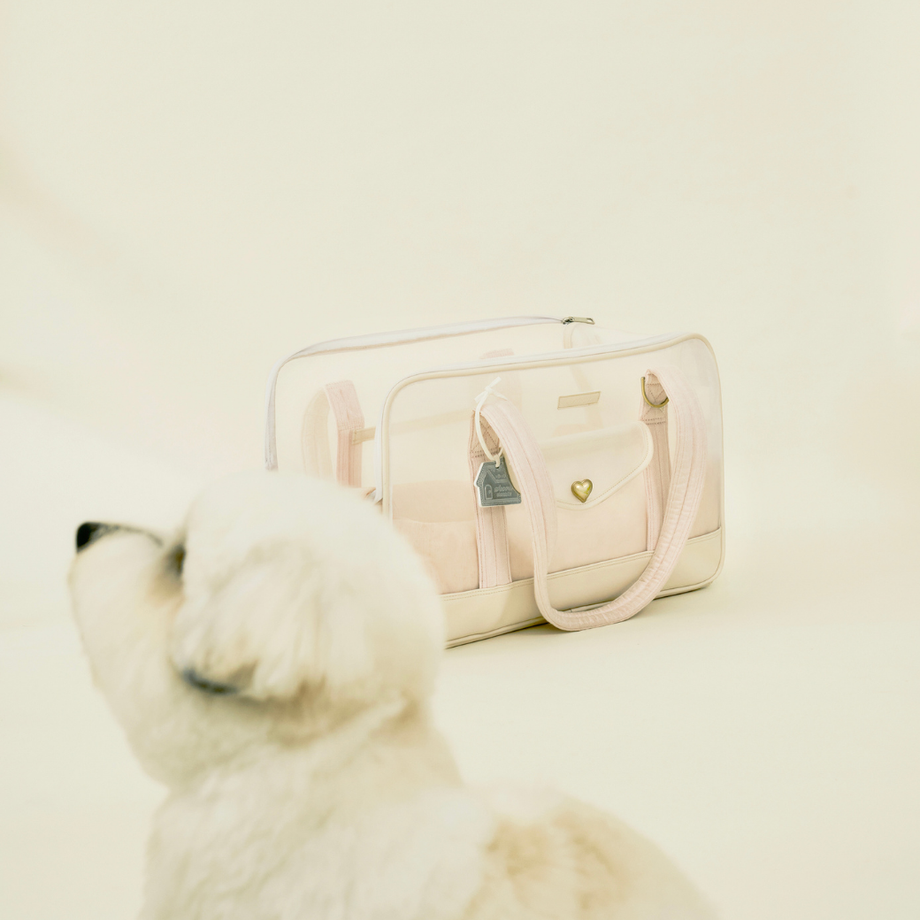 Mesh Ballon Bag （Ivory & Pink）