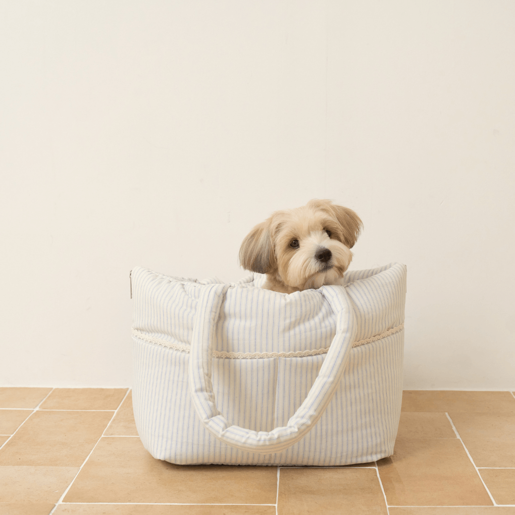 wide bag - stripe ivory（APERTY）