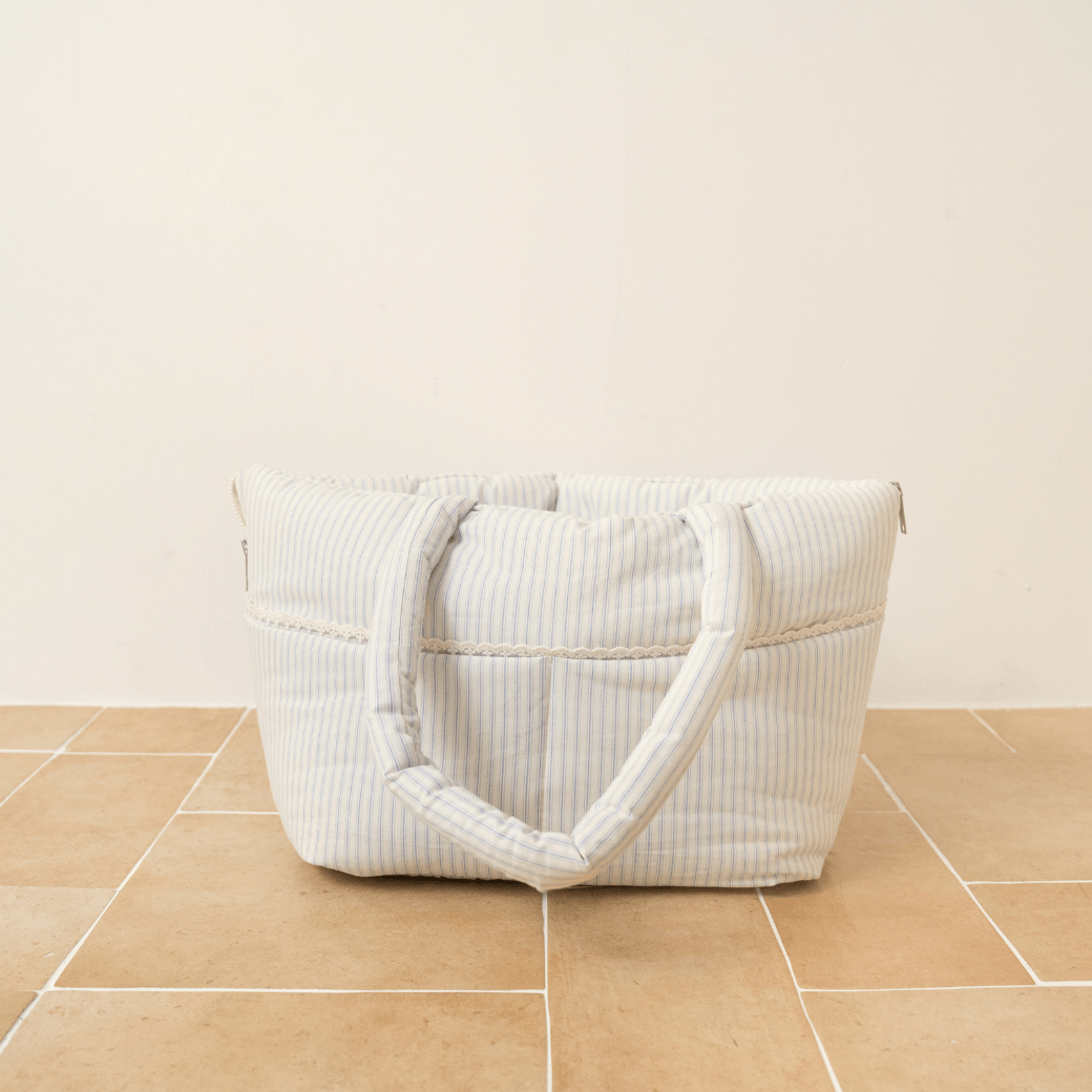 wide bag - stripe ivory（APERTY）