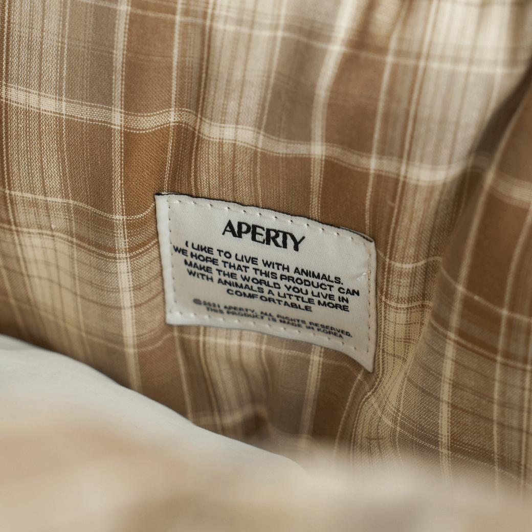 APERTY wide bag tartan brown