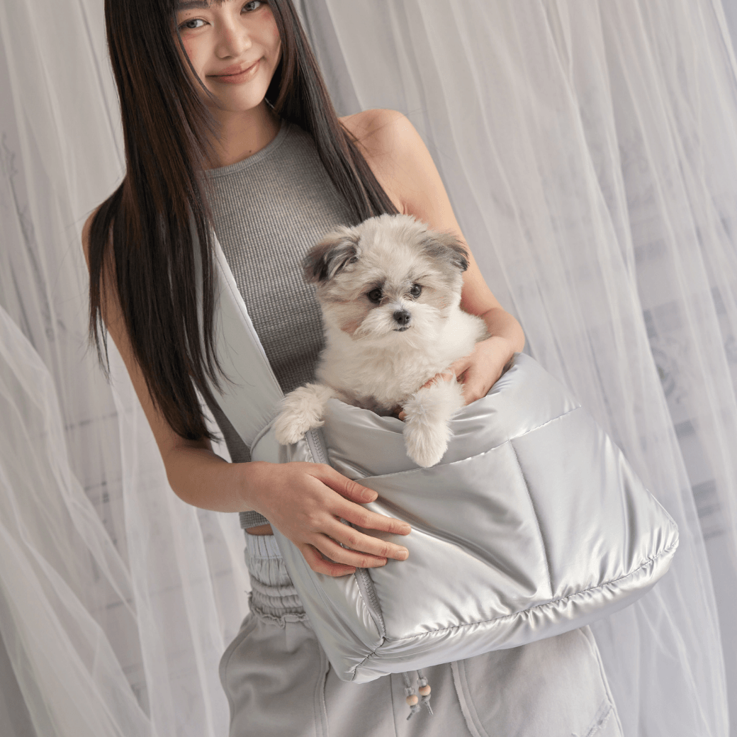 【予約】open bag - glossy silver（APERTY）
