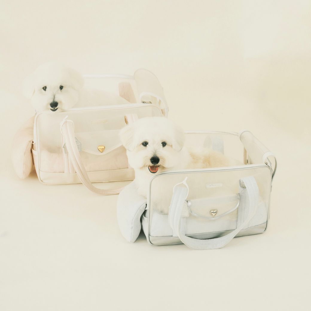Mesh Ballon Bag （Ivory & Pink）