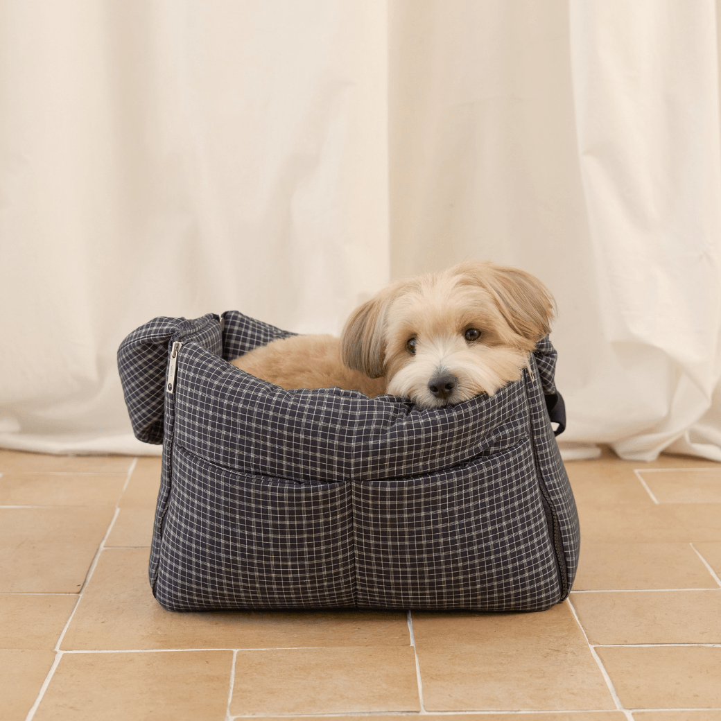 【予約】open bag - check black（APERTY）