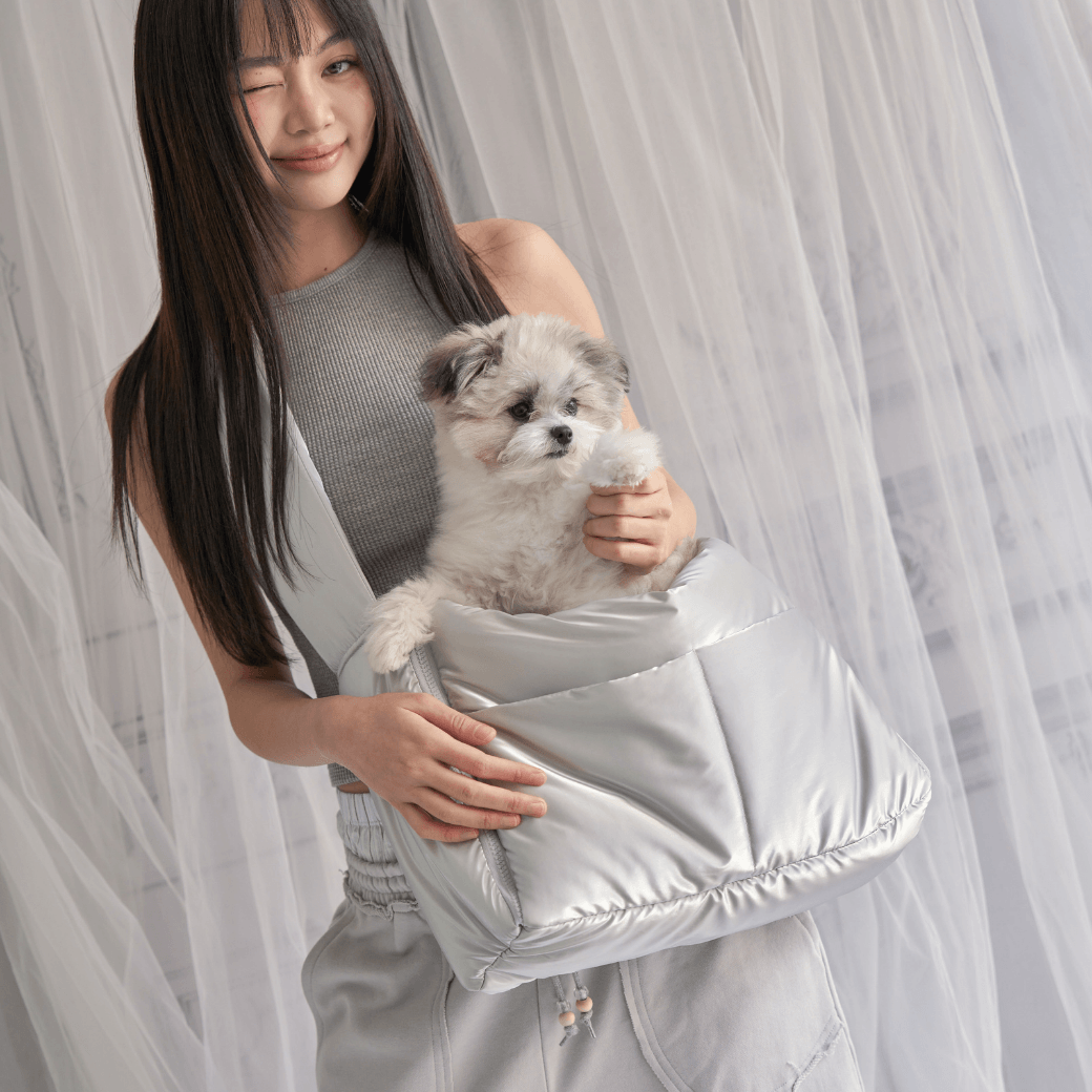 【予約】open bag - glossy silver（APERTY）