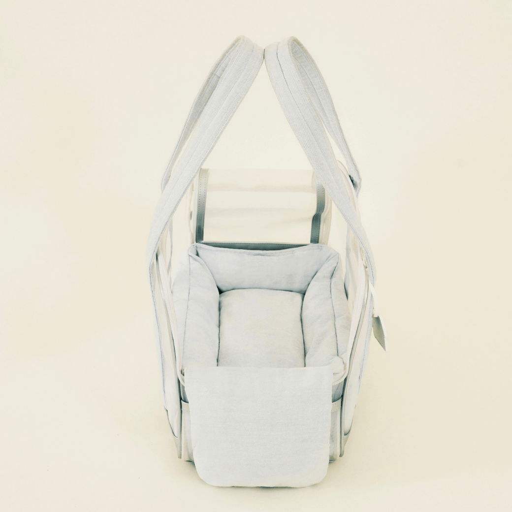 Mesh Ballon Bag （Silver & Blue）